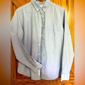 Goodfellow and Co Men’s Blue Button Down Shirt, Size M